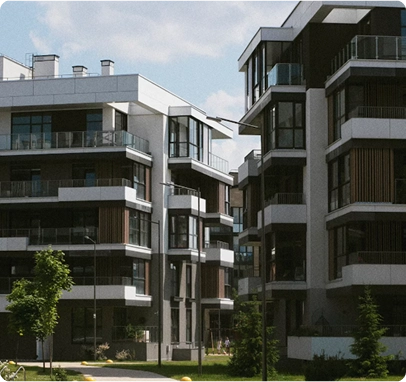 Casa flotando sobre línea amarilla — compra y venta de bienes raíces en Clasco